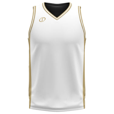 Spalding Unisex Basketball Game Jersey - Classic White