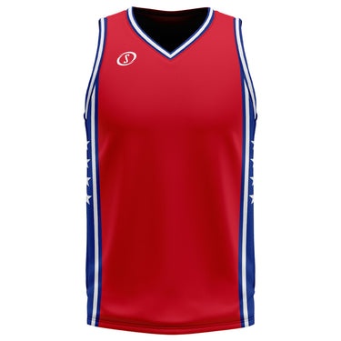 Spalding Unisex Basketball Game Jersey - Phila Red