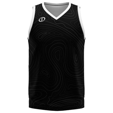 Spalding Unisex Basketball Game Jersey - Scape Black