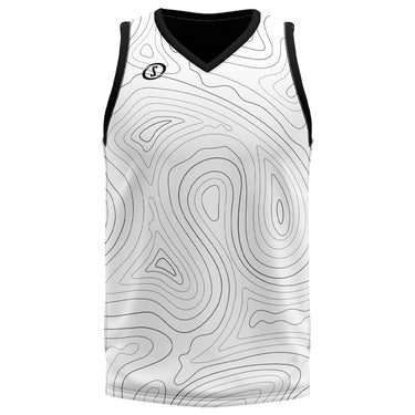 Spalding Unisex Basketball Game Jersey - Scape White